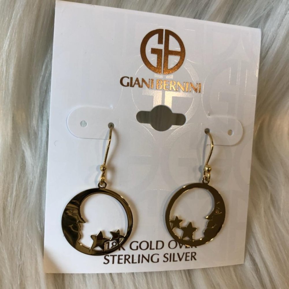 Giani Bernini Moon & Stars Drop Earrings
